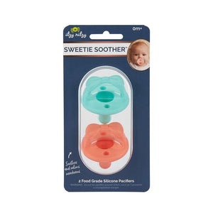 SWEETIE SOOTHER PACI SET - Aquamarine & Peach