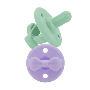 Sweetie Soother Pacifier Set - Mint + Purple Diamond