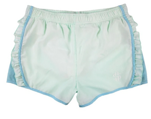 Youth Running Prep Shorts - Glass Green