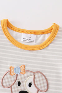 Stripe Pumpkin Applique Romper