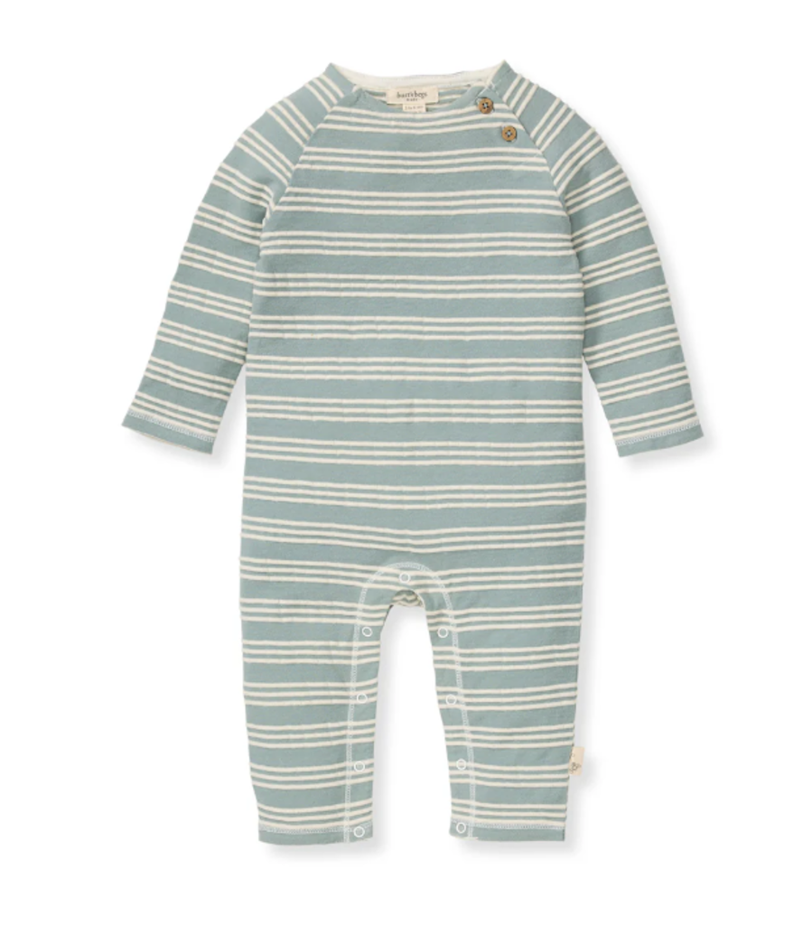 Raised Stripe Jumpsuit - Muted Blue