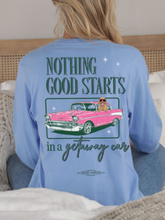 Load image into Gallery viewer, YOUTH Simply Southern Nothing Good Doodle Car Long Sleeve T-Shirt
