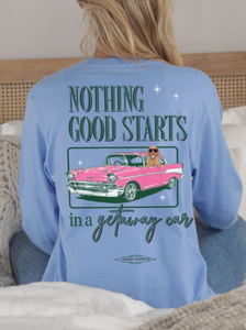 YOUTH Simply Southern Nothing Good Doodle Car Long Sleeve T-Shirt