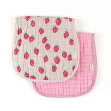 Load image into Gallery viewer, Itzy Burp Cloths - Strawberries &amp; Cream
