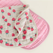 Load image into Gallery viewer, Itzy Burp Cloths - Strawberries &amp; Cream
