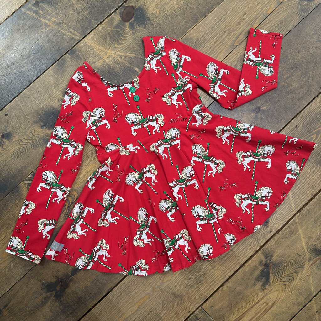 Christmas Horse Carousel Peplum Top - 10