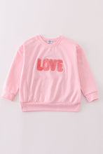 Load image into Gallery viewer, Pink Valentine&#39;s Day Love French Knot Top
