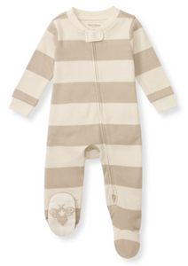 Rugby Stripe Organic Cotton Pajamas - Oat