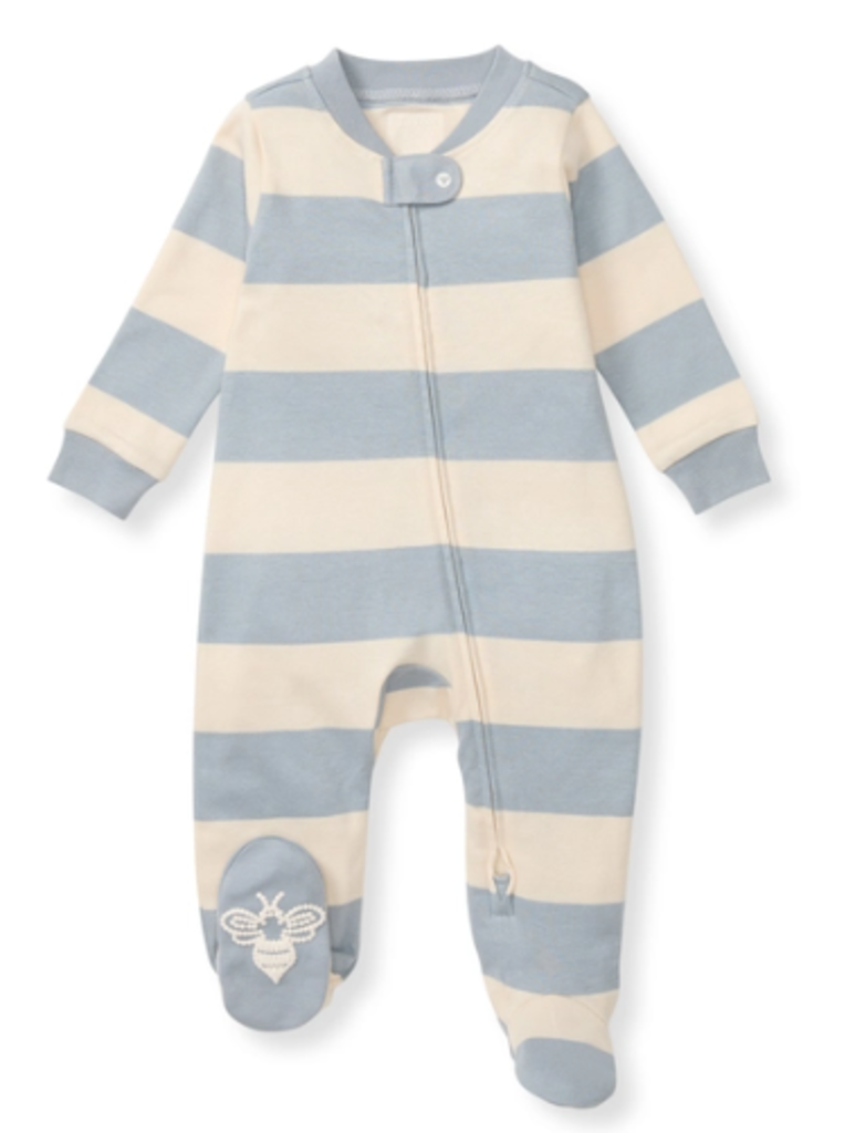 Rugby Stripe Sleep & Play - Quarry Blue