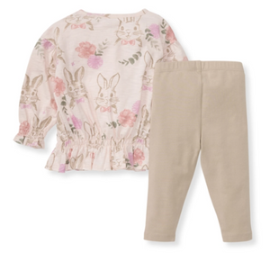 Bunny Floral Organic Cotton Set