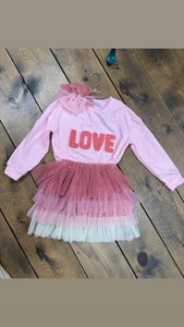 Tiered flowy skirt with matching bow - 8