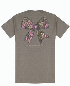 Simply Southern Youth Camo Bow T-Shirt for Girls