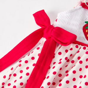 Strawberry Embroidered Smock Dress