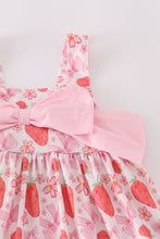 Load image into Gallery viewer, Strawberry Print Bow Dress
