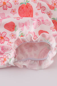 Strawberry Bow Print Bubble