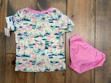 Load image into Gallery viewer, Flamingo SS rashguard with bottoms - 6
