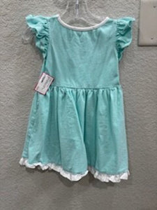 Ruffle sleeve and button dress - 2T