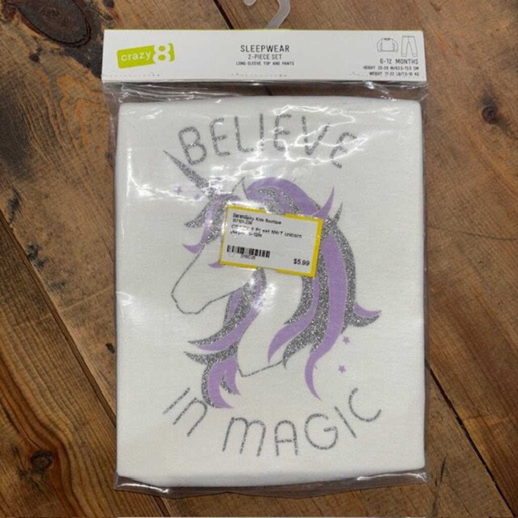 Pj set NWT unicorn - 6/12M