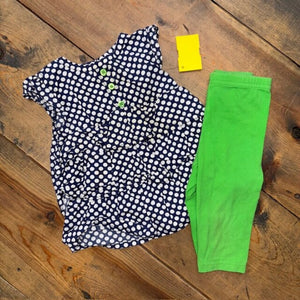 Polka dot ruffle top Outfit 9M