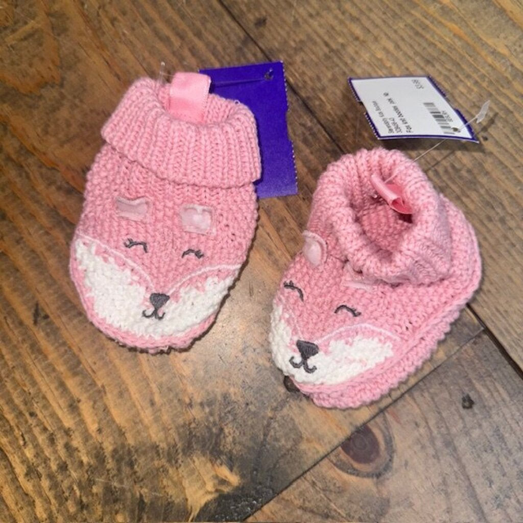 Fox knit booties NB