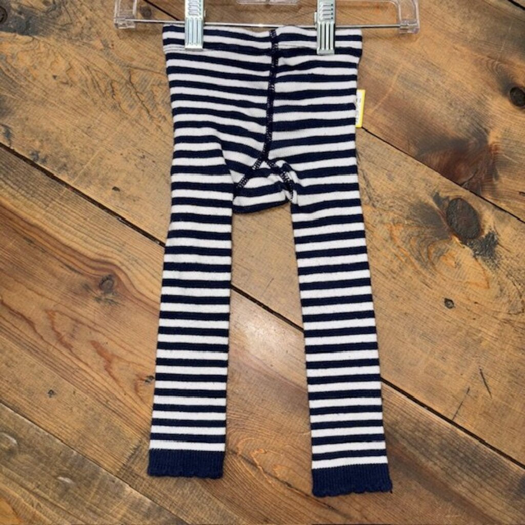 striped footless tights 12/24M