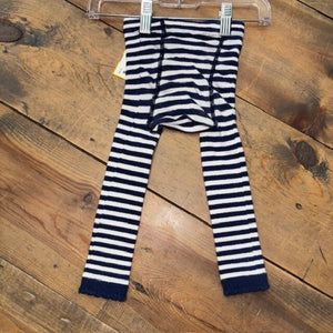 striped footless tights 12/24M