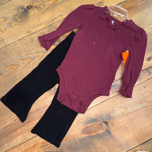 Ribbed Bodysuit & Flare pants 12/18M