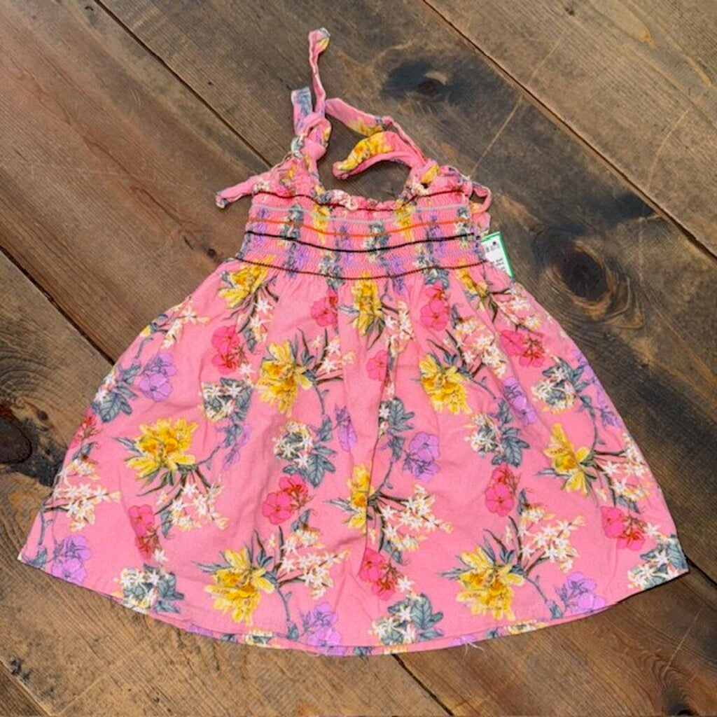 tropical smocked sundress 12M