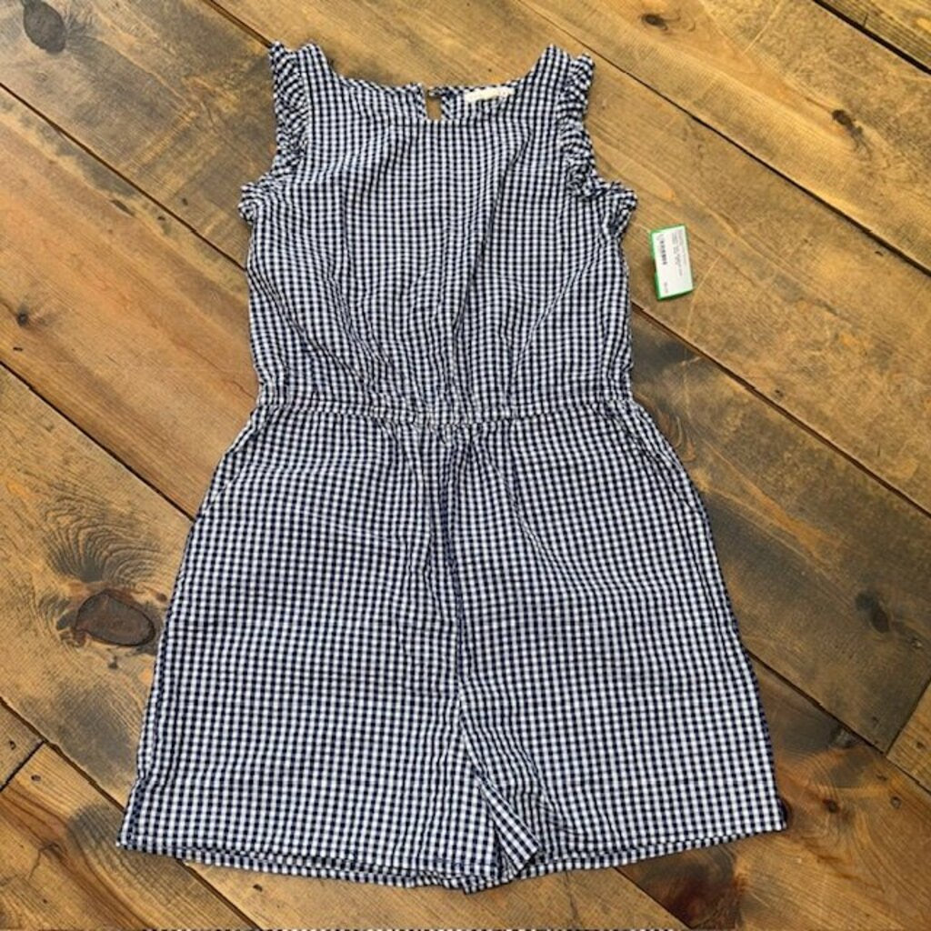 Gingham tank romper 12/14