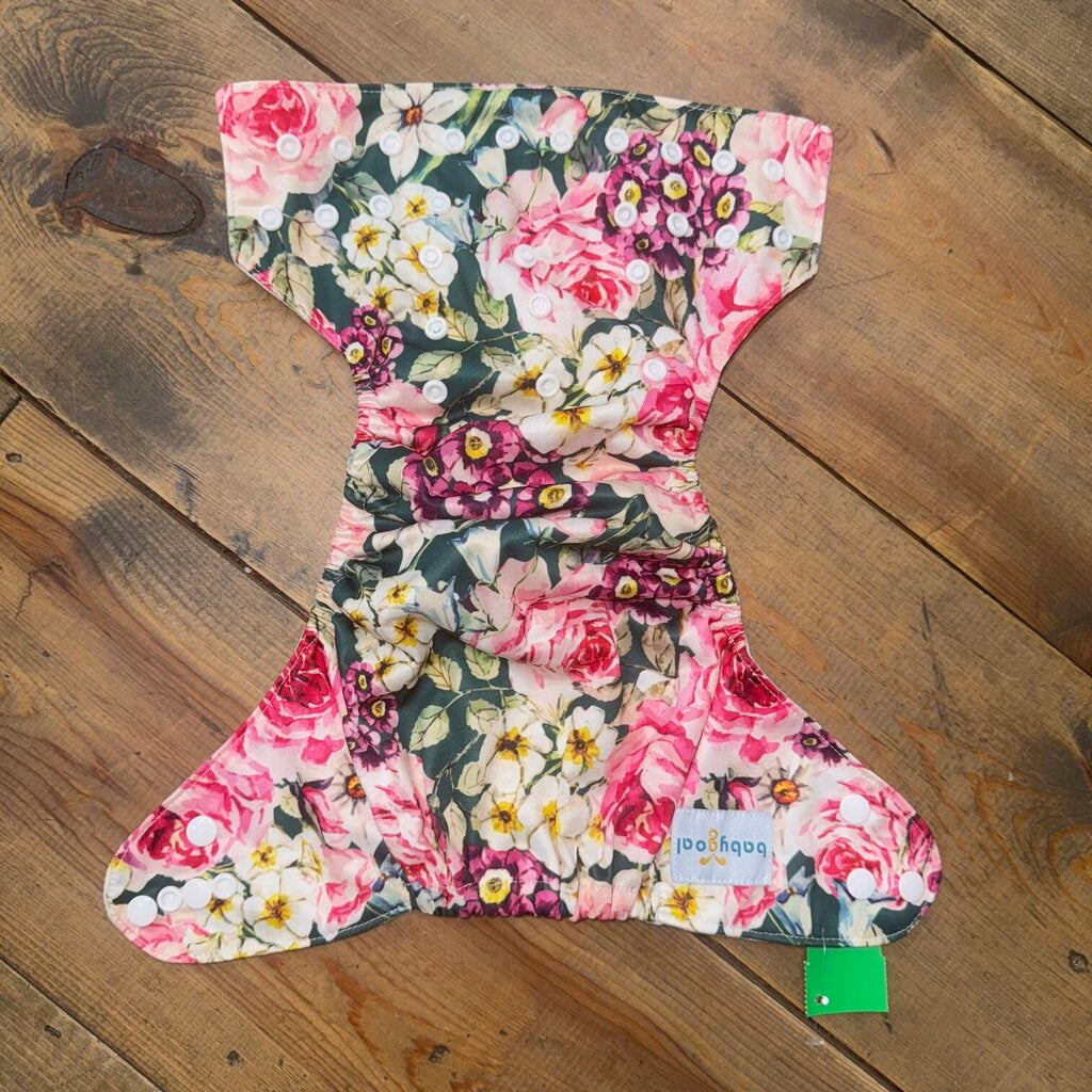 floral reuasable diaper cover