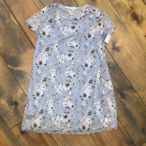 floral 2 piece sheer dress 16