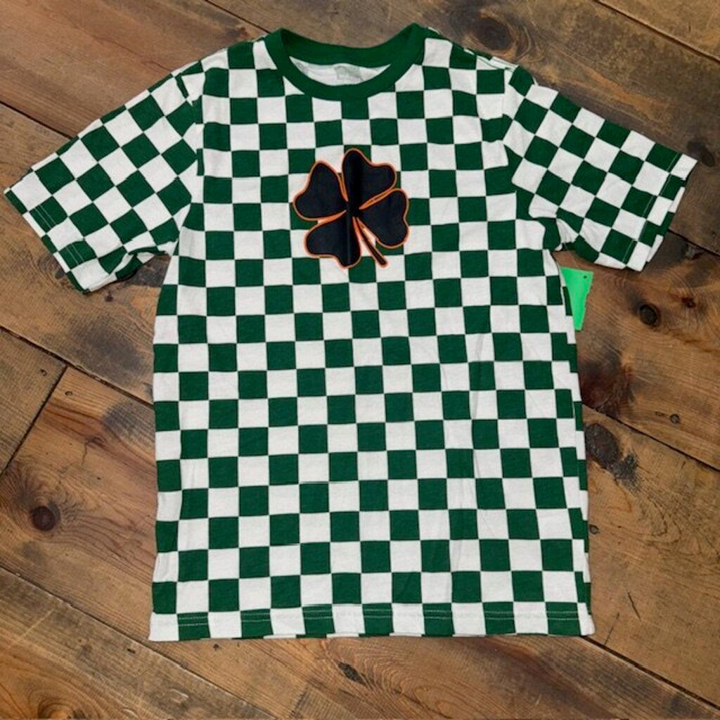 checkered shamrock tee 10/12