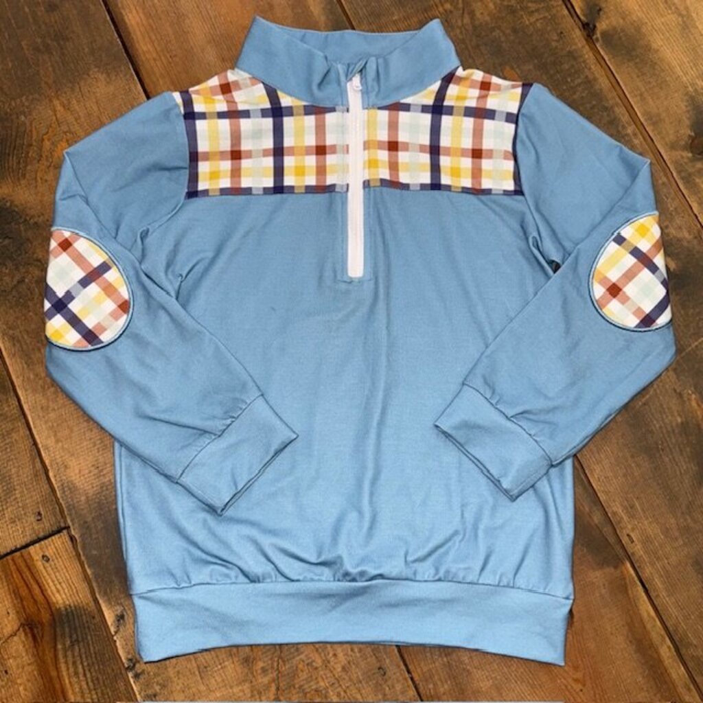 Plaid Half Zip Pullover 6