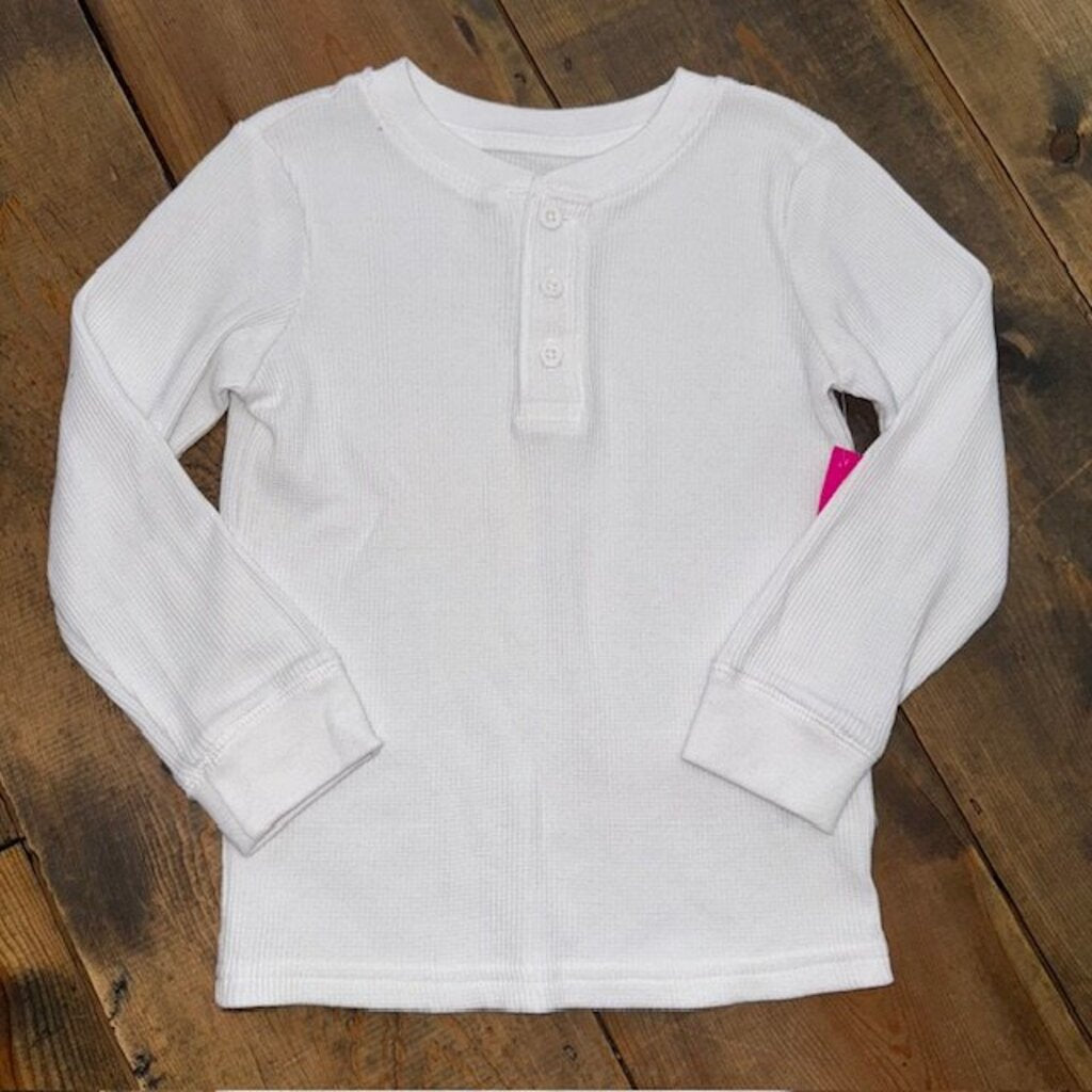 Long Sleeve Thermal Henley Top 5T