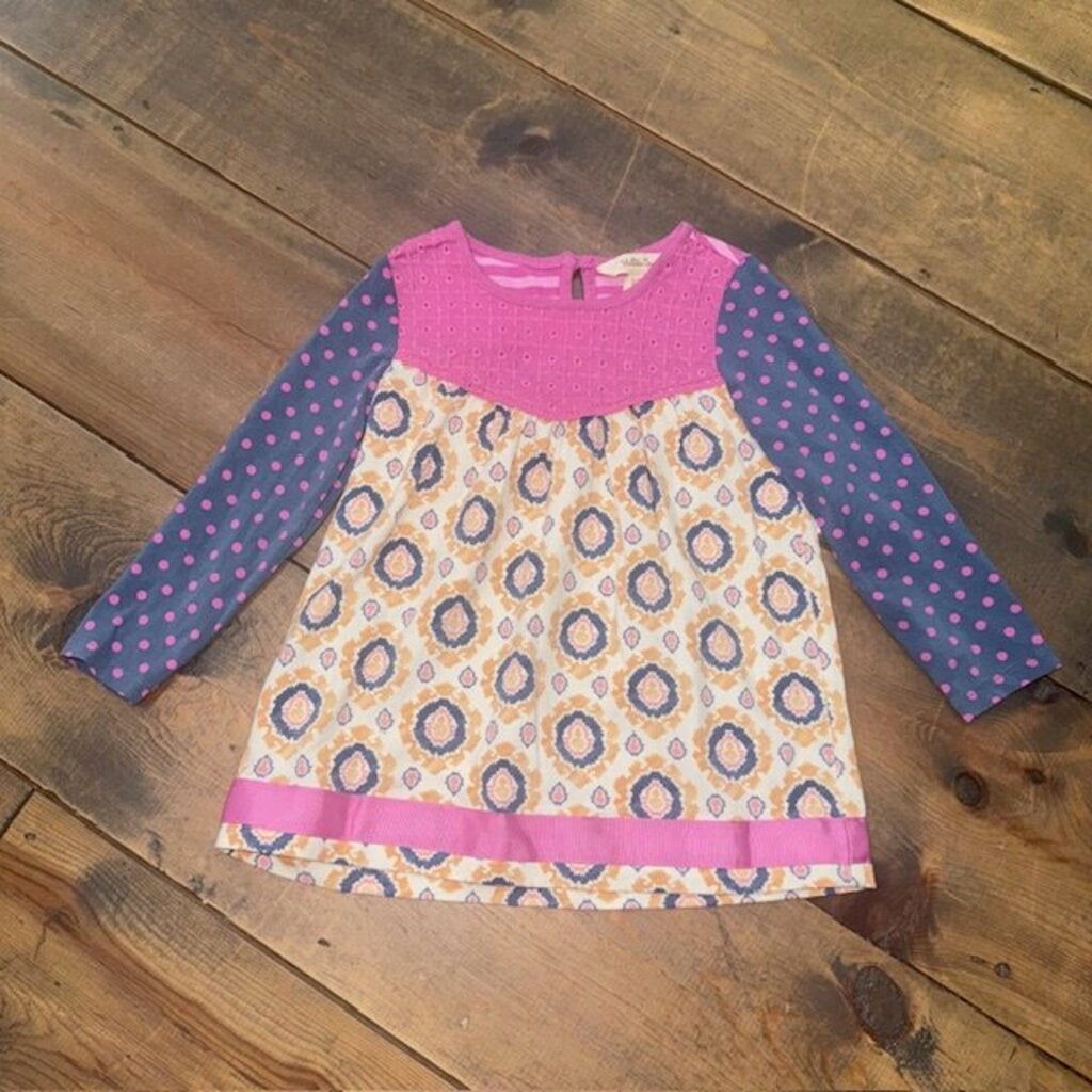 LS tunic with polka dot sleeves 18/24M