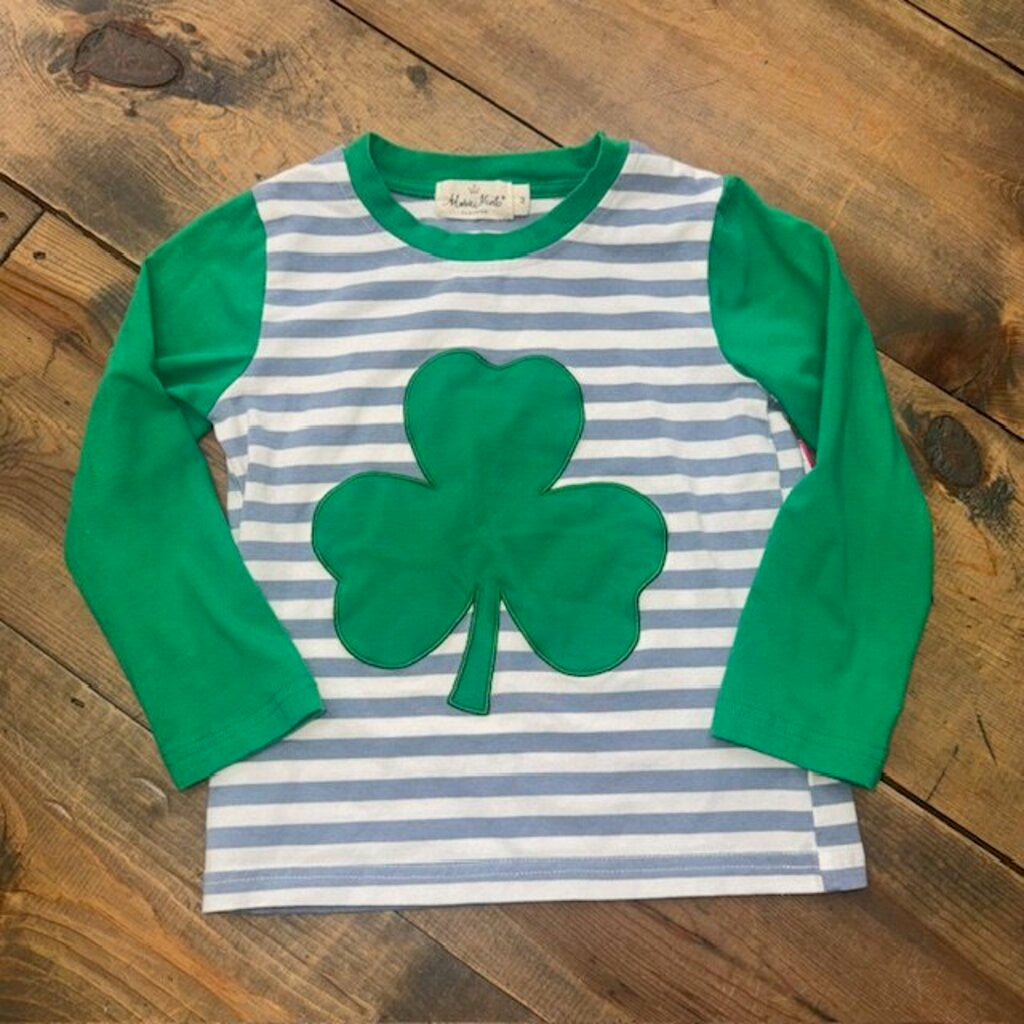 stripe clover tee 4T