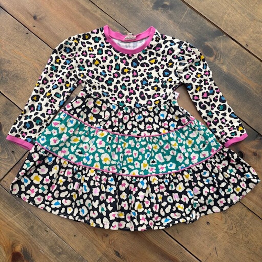Tiered Cheetah Dress 5T