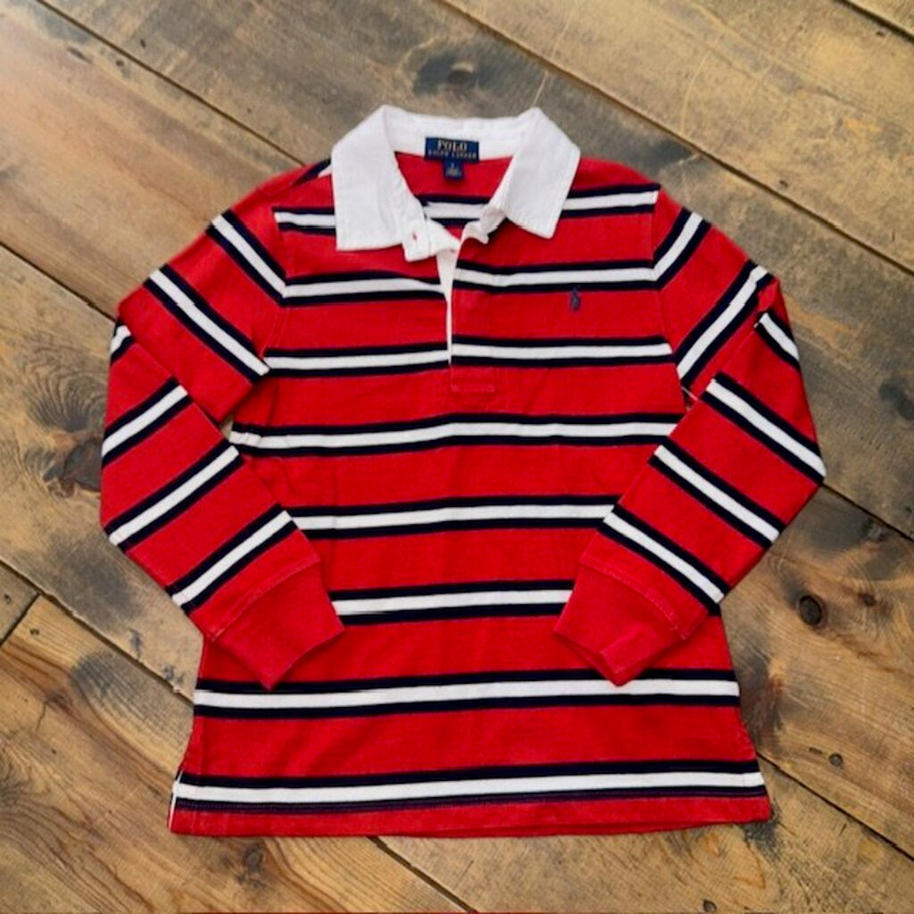 LS striped collar shirt