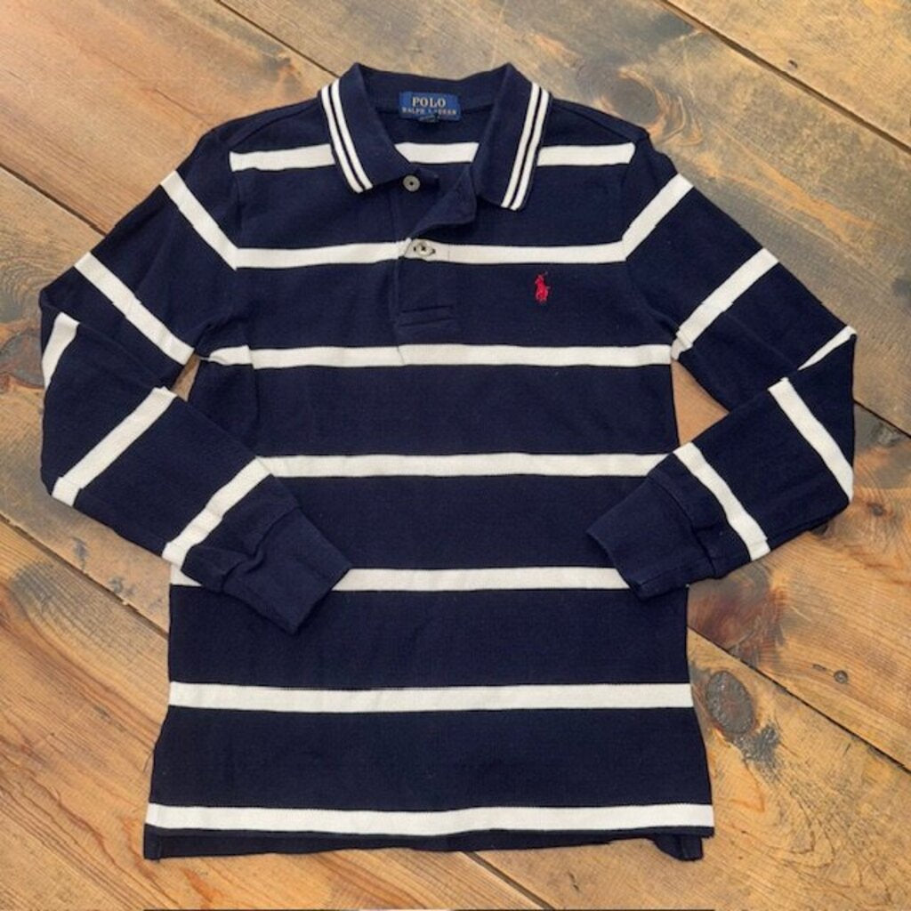 LS striped collar shirt 5T