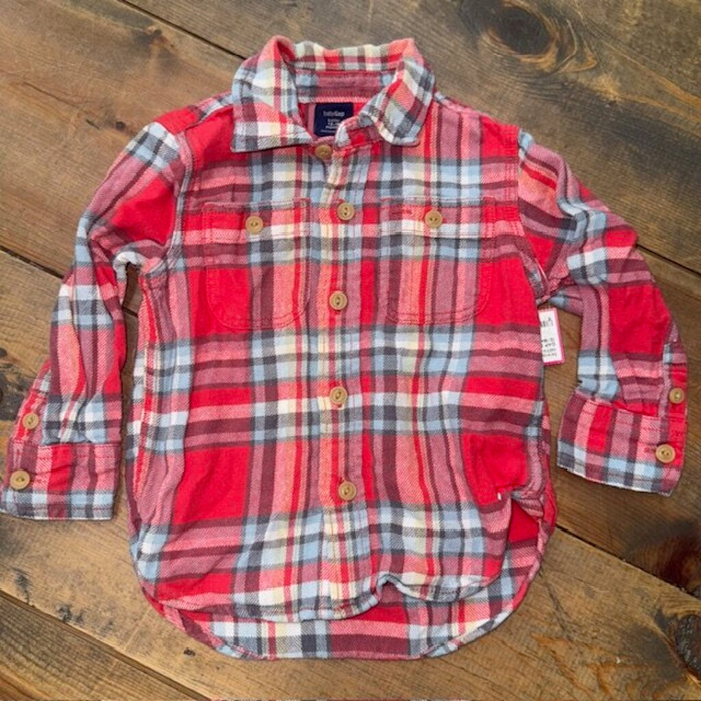 Flannel button up 12/18M