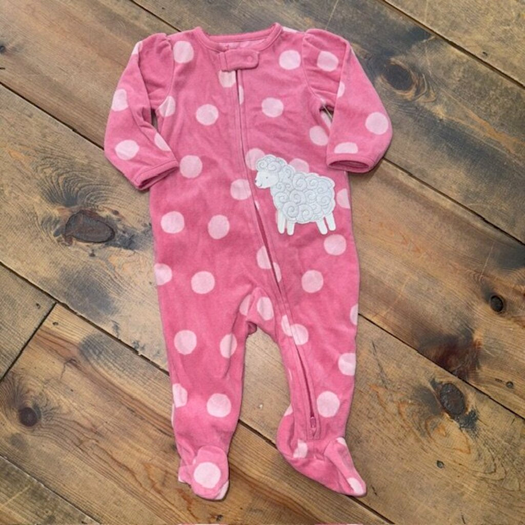 fleece lamb footie sleeper 3/6M