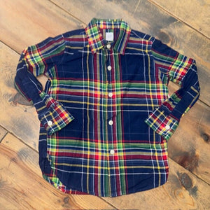 Plaid Button Up Shirt 4/5T