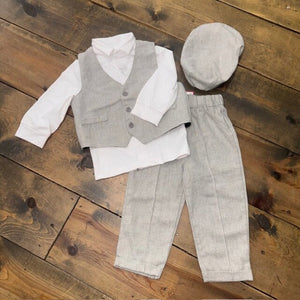 4-PC Vest Suit & Hat 3T