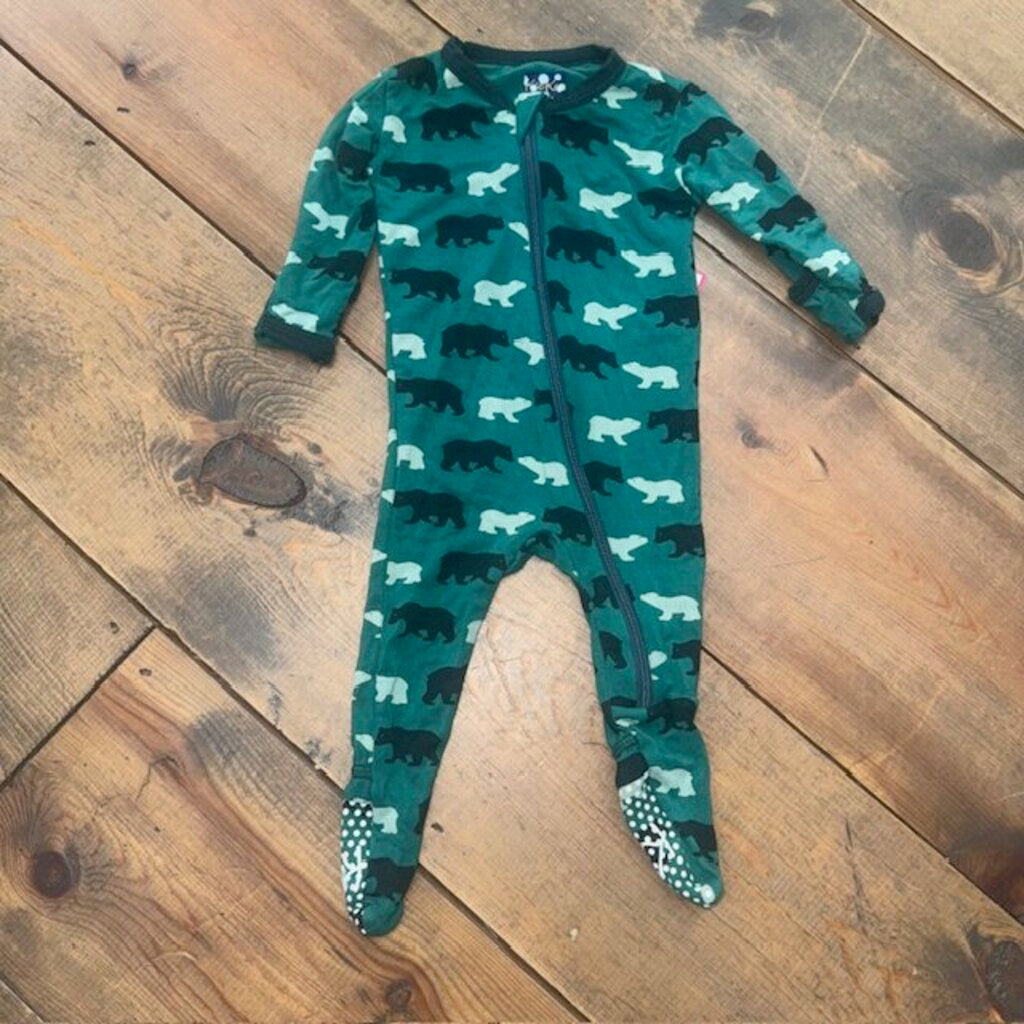 Bamboo Bear Footed Zipper Sleeper 0/3M