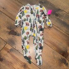 Load image into Gallery viewer, Bear Bamboo Footed Zipper Sleeper 0/3M
