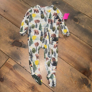 Bear Bamboo Footed Zipper Sleeper 0/3M