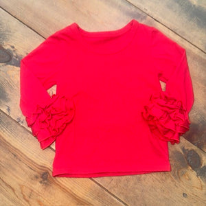 Long Sleeve Ruffle Shirt 12M