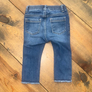 Distressed Hem Denim Jeggings 12/18M