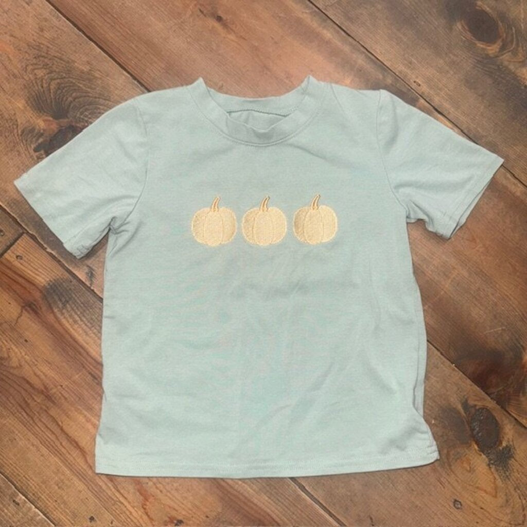 Halloween Embroidered Pumpkin Tee 4T