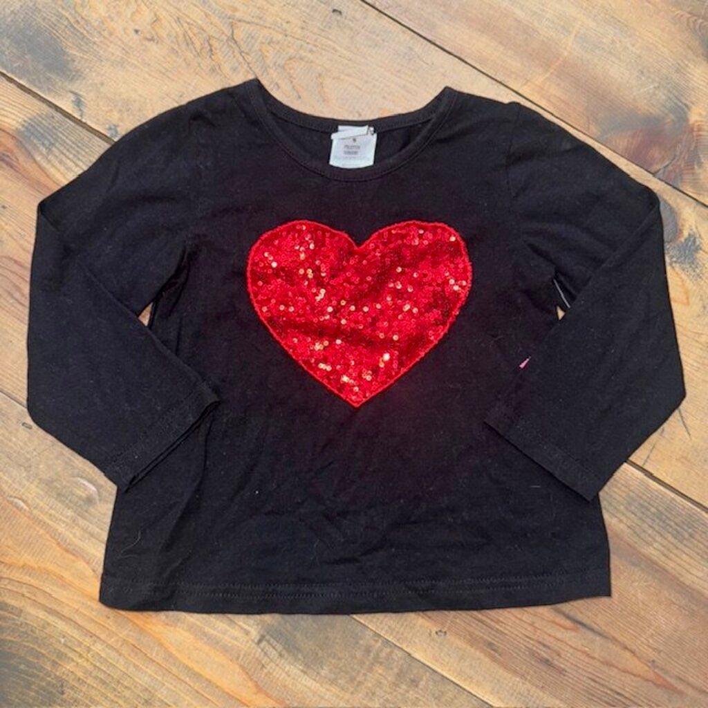 Sequin Heart Tee 2T